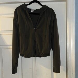 Athleta sea soft cropped zip up hoodie